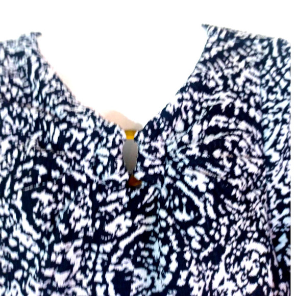 NWOT Rabbit Designs Women Sz 14 Black White Short Sleeve Dress Sheath Stretch - Picture 4 of 8